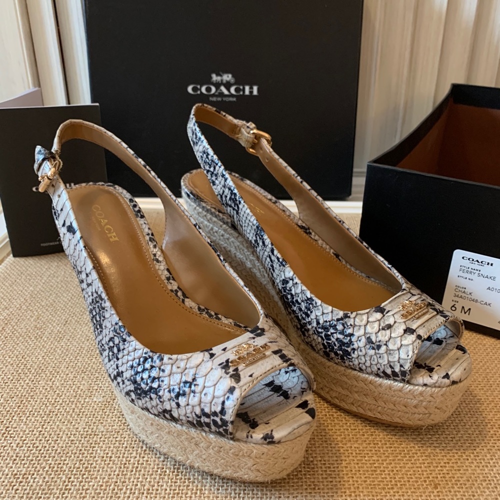 Coach Shoes Sandal Wedge 6